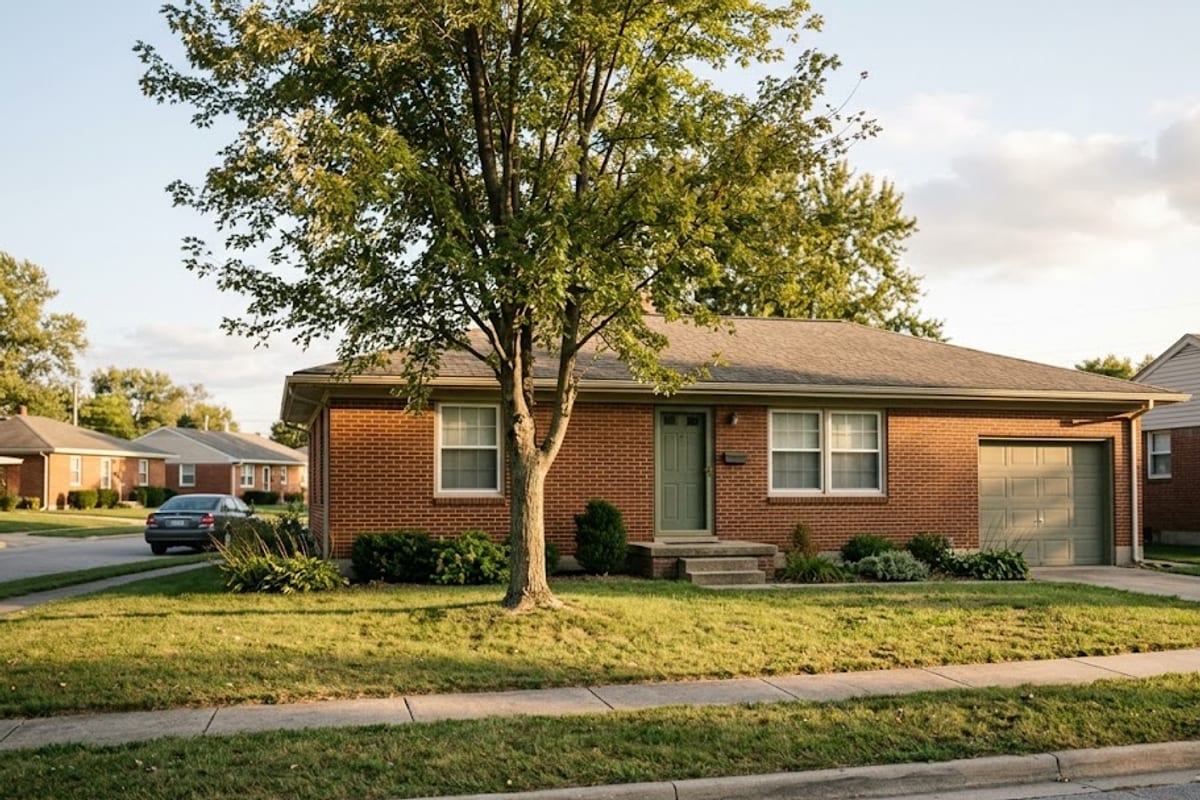 A modest house in a lower-cost metro