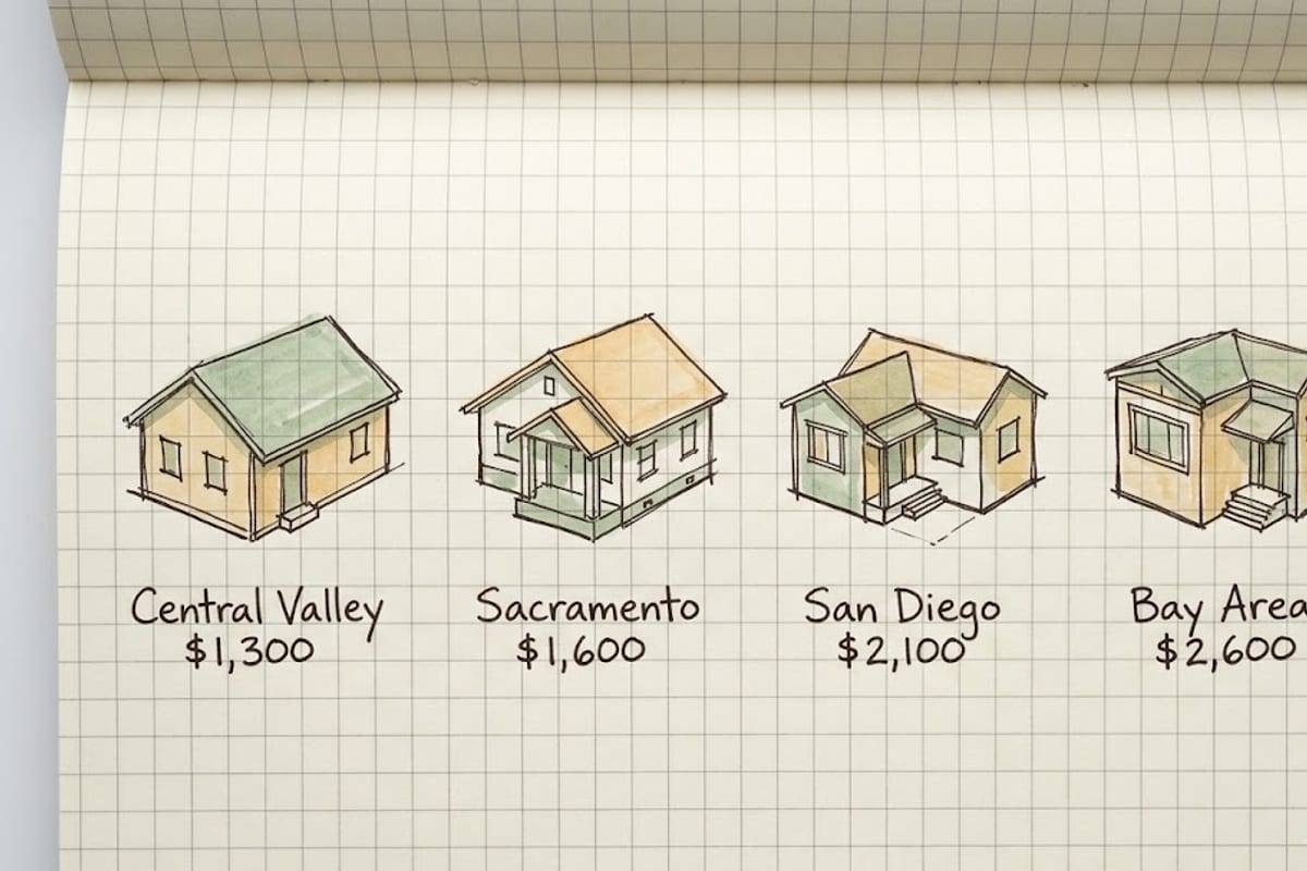 Four regions, four rents