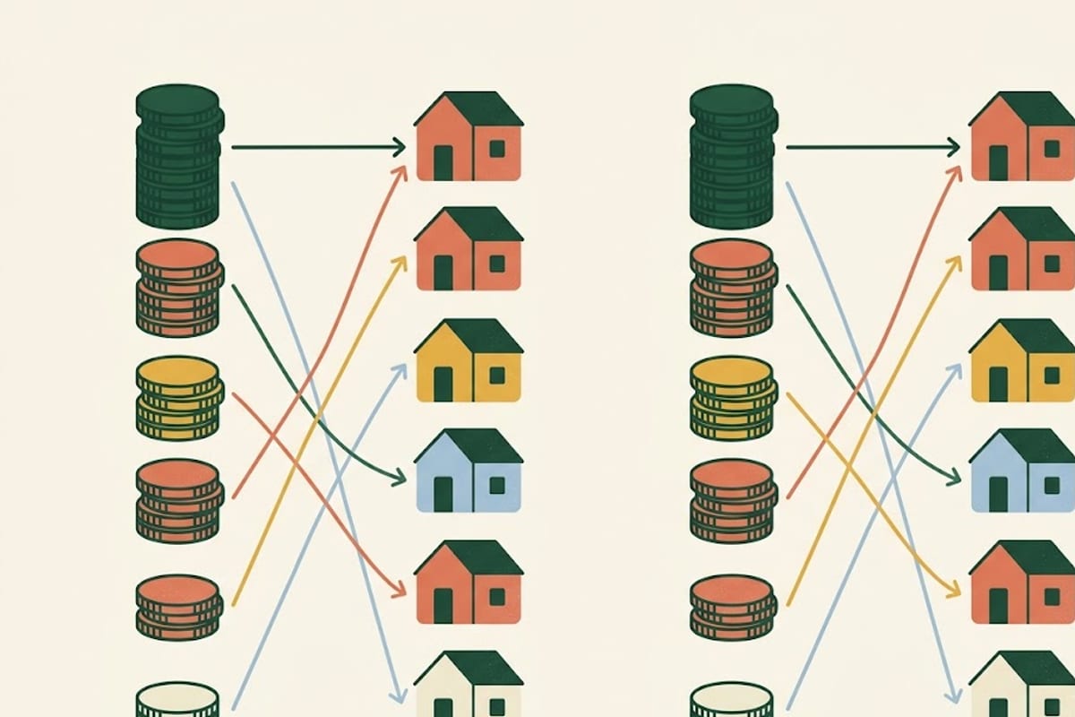 Pay rank against cost-of-living rank