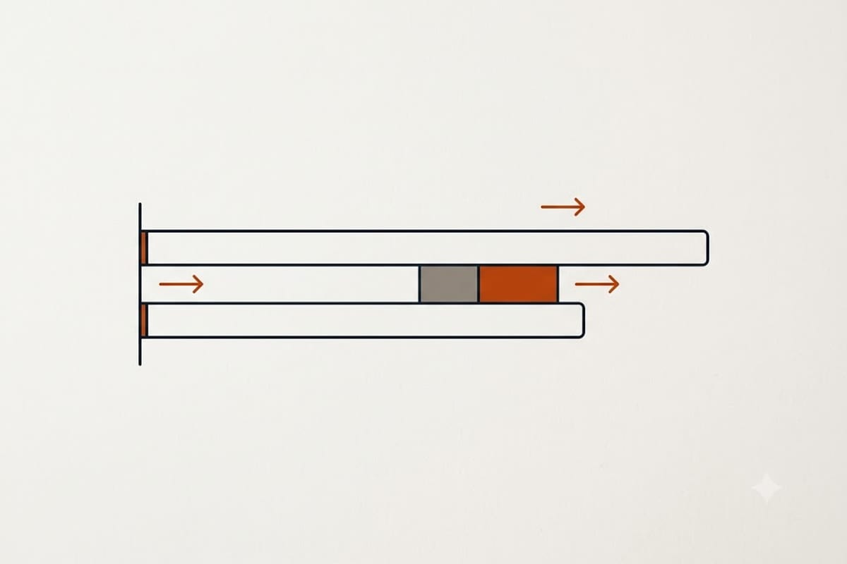 A narrow range against a wide one