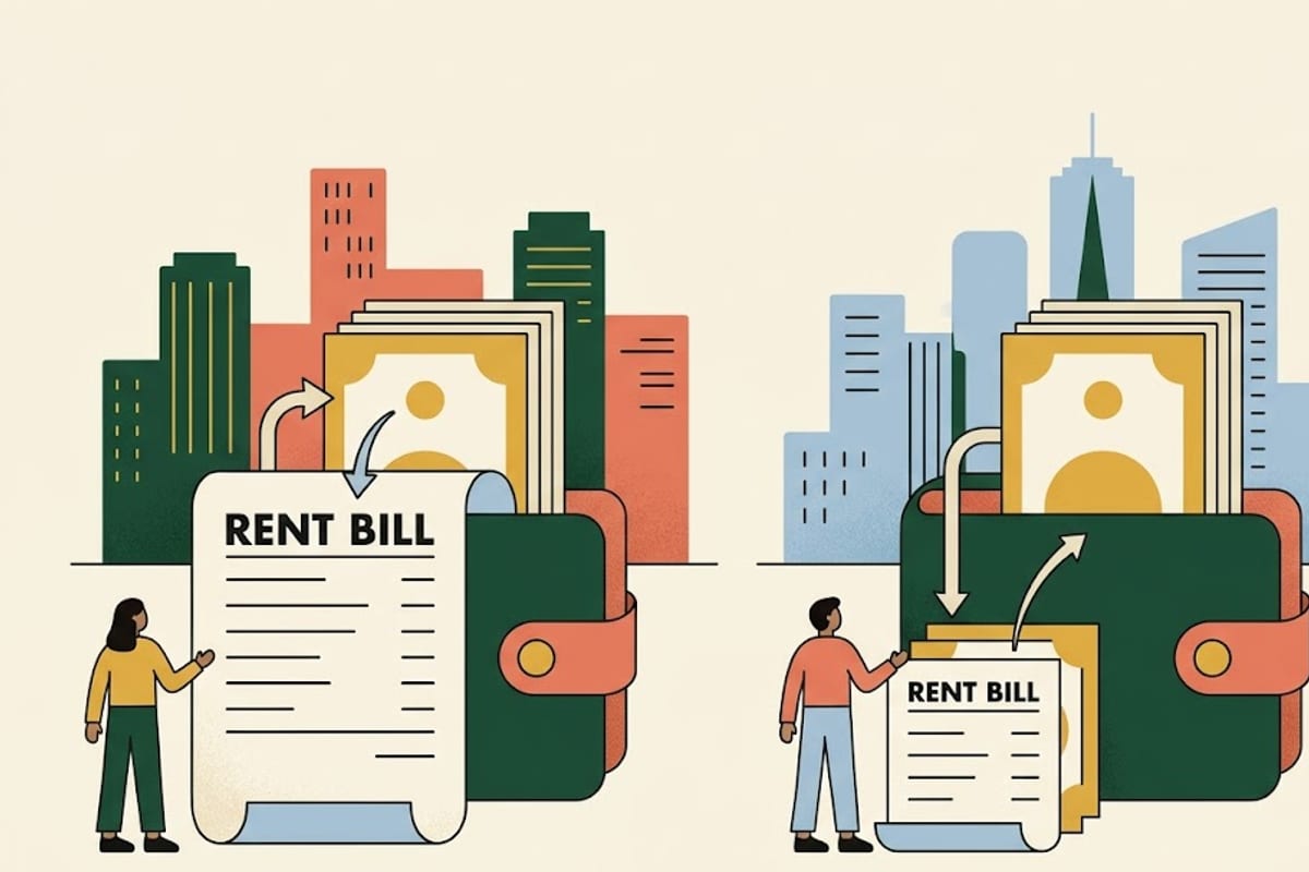 Same salary, two different cities
