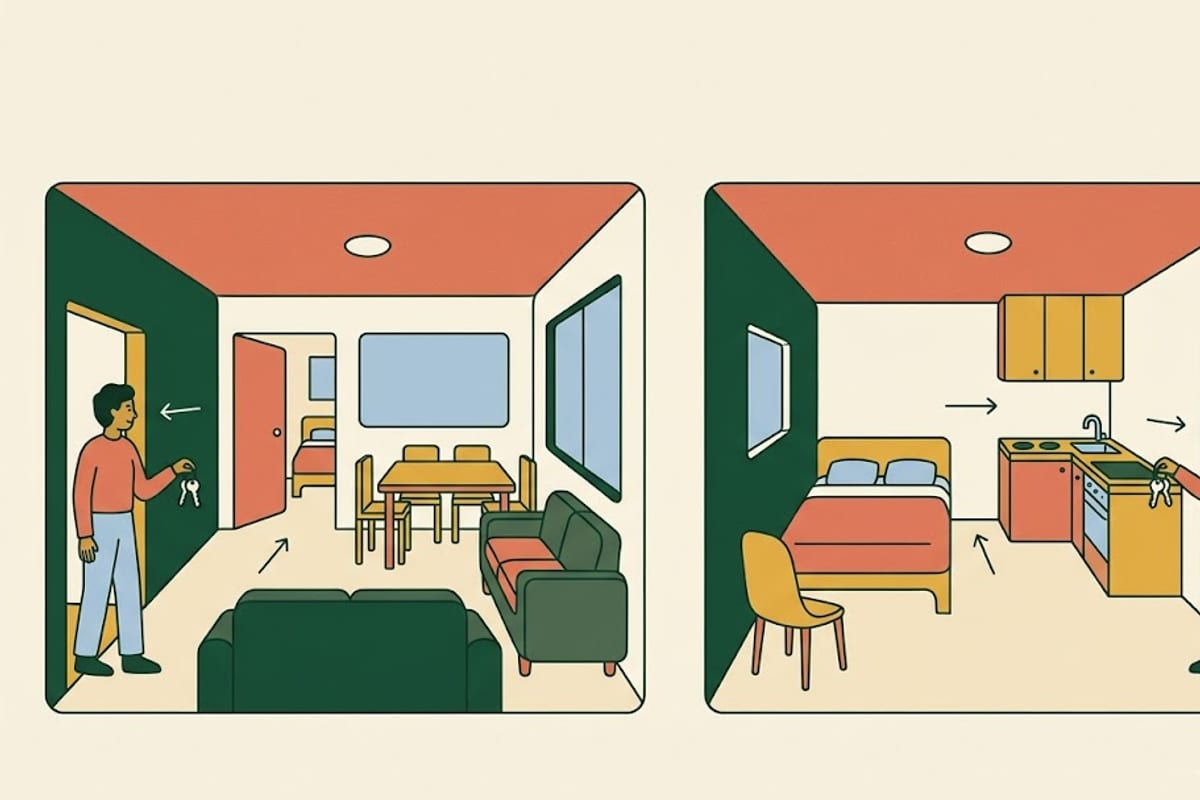 What the same rent budget buys in two states
