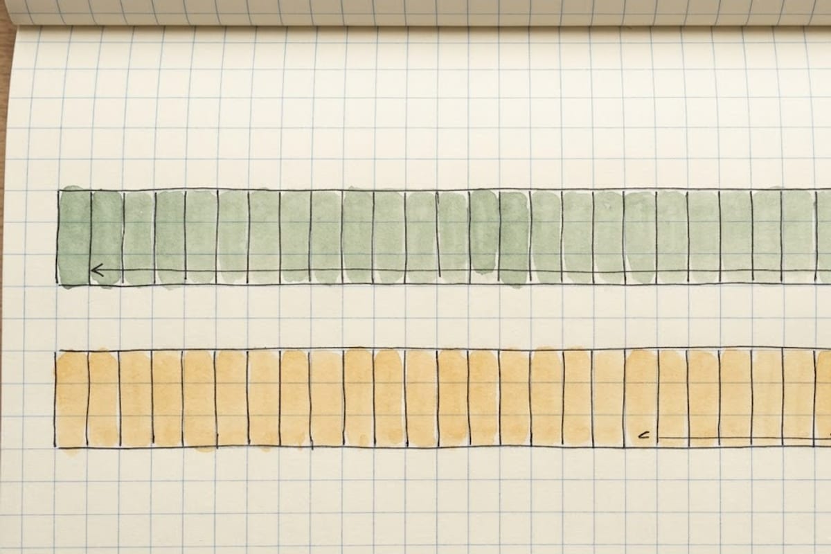 Twenty-four semimonthly paychecks beside twenty-six biweekly paychecks for the same salary