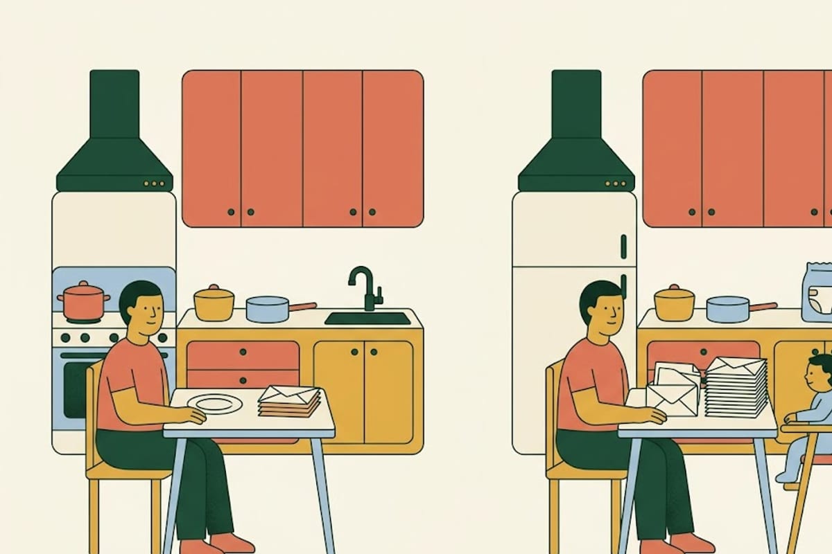 The same income for one adult and for a parent with a child