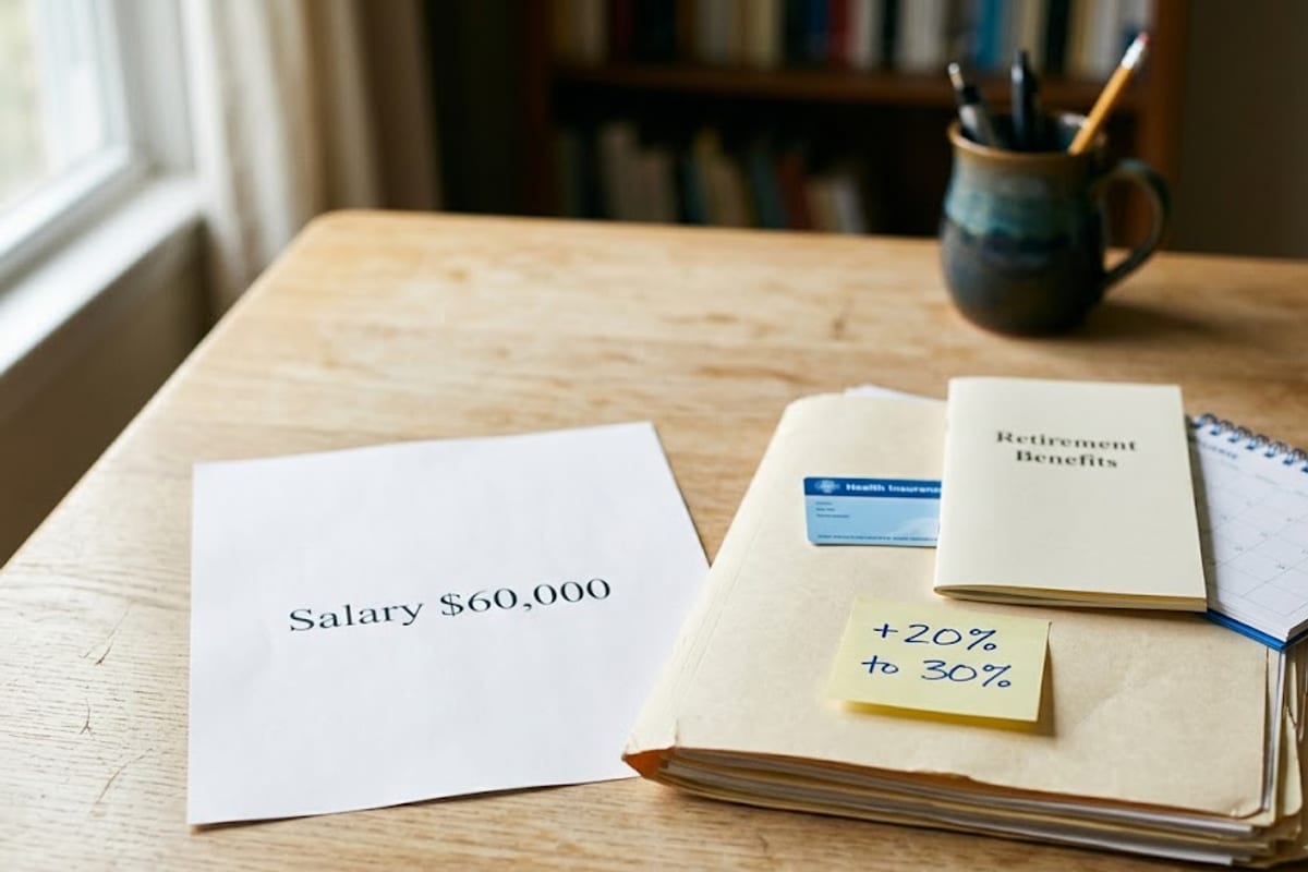 Salary against total compensation