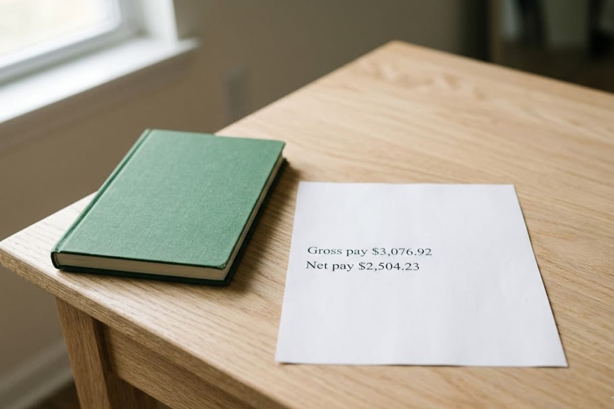 One biweekly paycheck at $80,000 a year for a single filer