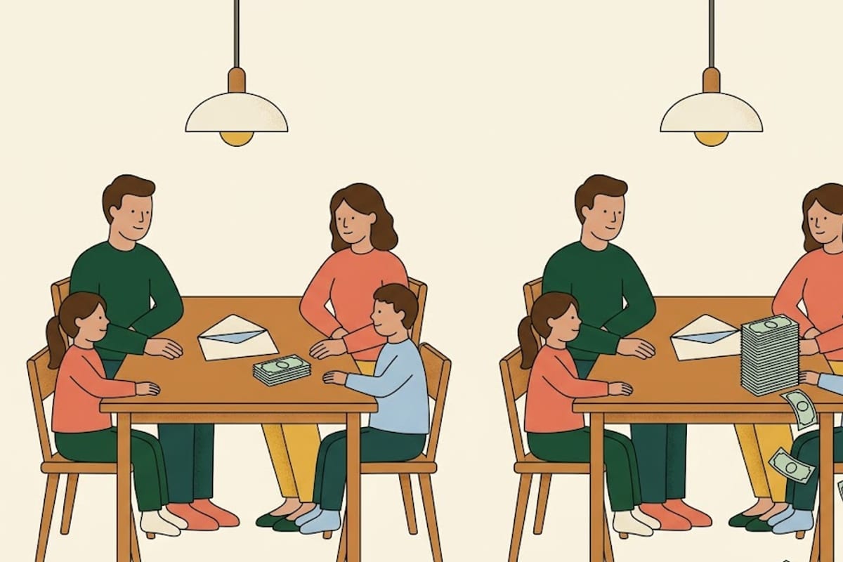 One income against the family budget in two states