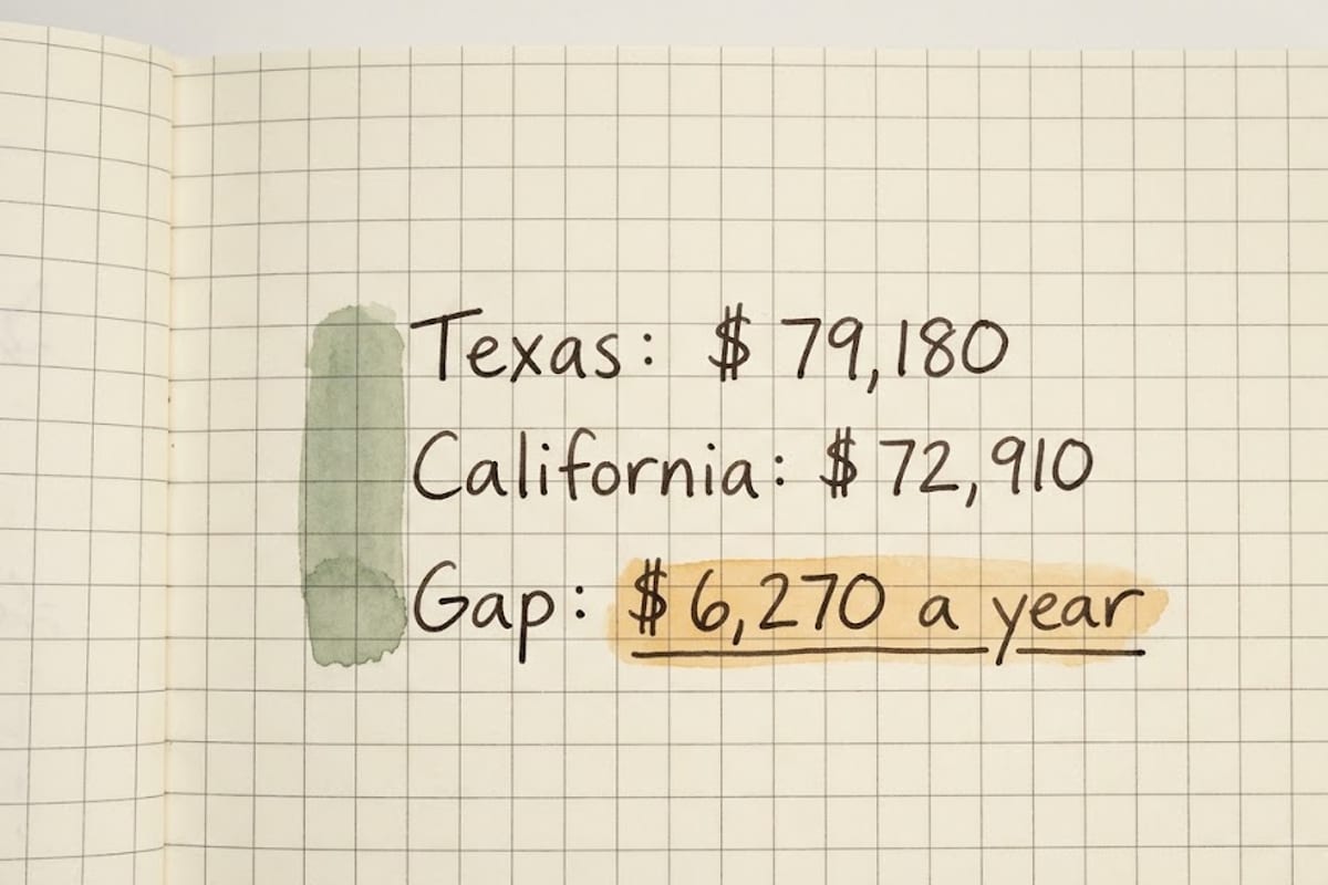Take-home on $100,000 in Texas and California